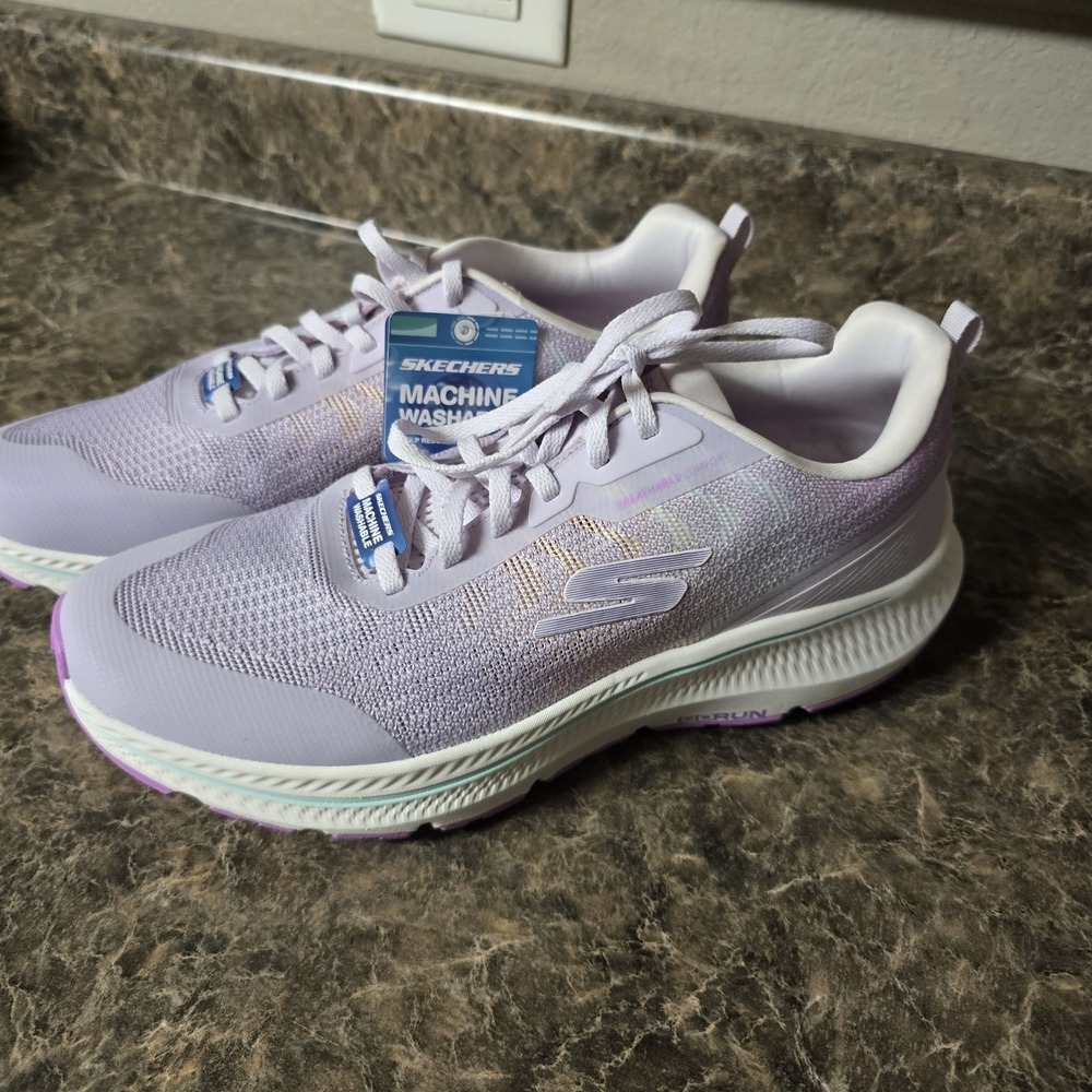 Purpl Skechers Shoes Go Run Women Size 11 Sport Air Cool Goga Mat Comfort 128631 - Picture 2 of 6